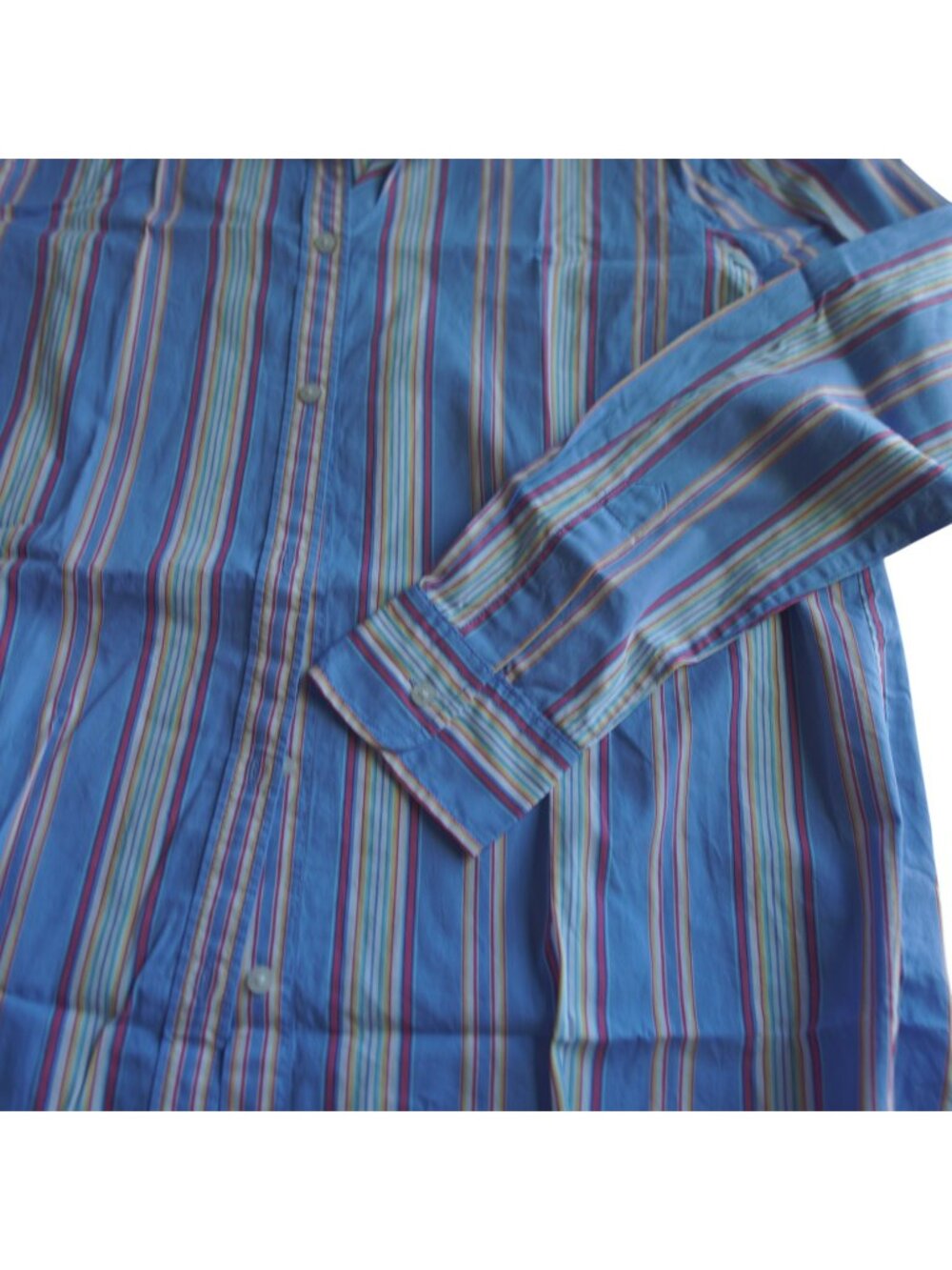 Lauren Ralph Lauren Blue Striped Shirt 14 - Picture 6 of 8